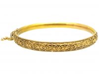 Victorian 15ct Gold Etruscan Revival Bangle