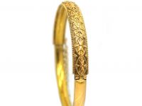 Victorian 15ct Gold Etruscan Revival Bangle