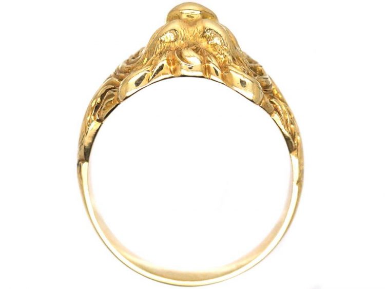 14ct Gold Lion's Head Ring