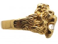 14ct Gold Lion's Head Ring