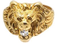 14ct Gold Lion's Head Ring