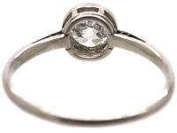 Art Deco Platinum & Old European Cut Diamond Solitaire Ring