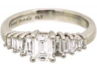 Platinum Nine Stone Baguette Diamond Ring