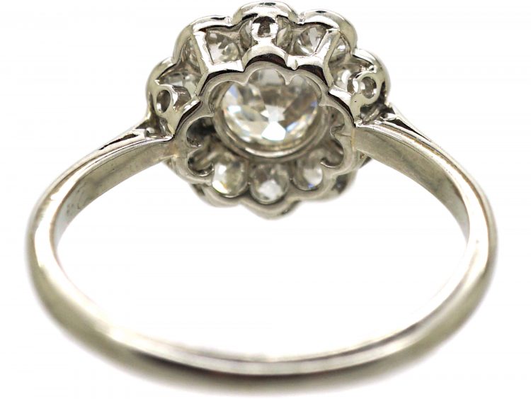 Edwardian Platinum, Diamond Daisy Cluster Ring