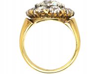 Edwardian 18ct Gold & Platinum, Large Diamond Cluster Ring