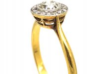 Edwardian 18ct Gold & Platinum, Diamond Cluster Ring