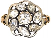 Georgian Gold & Silver, Diamond Set Flower Ring