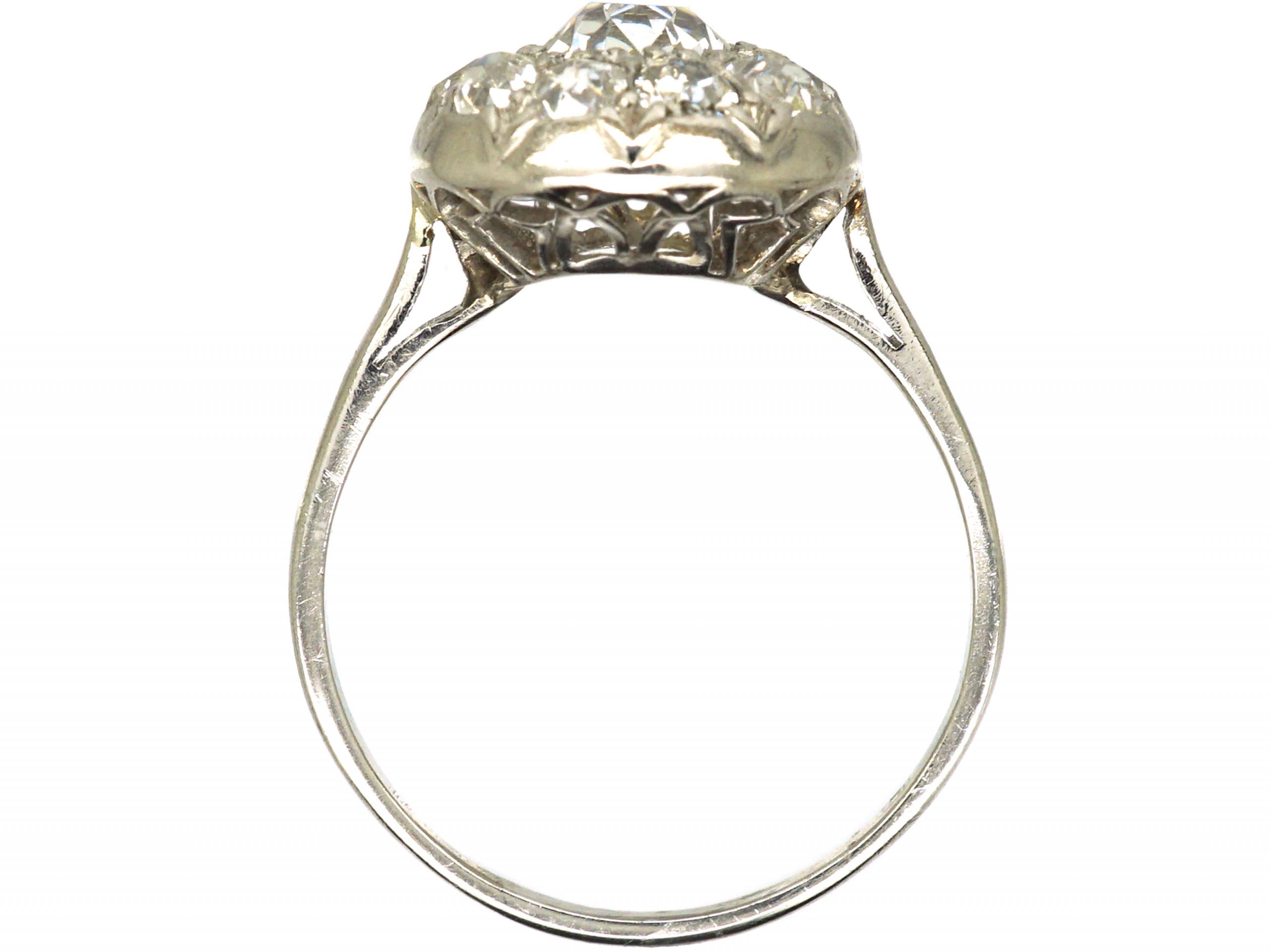 Early 20th Century Platinum Bombè Diamond Cluster Ring (390U) | The ...