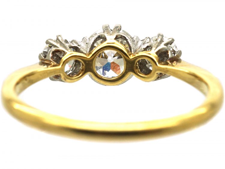 Edwardian 18ct Gold & Platinum,Three Stone Diamond Ring