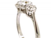 Early 20th Century 18ct White Gold,Three Stone Diamond Ring