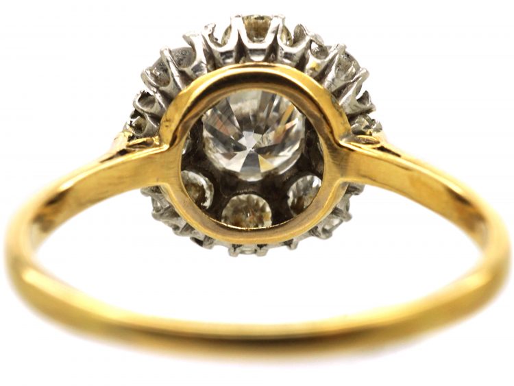 Early 20th Century 18ct Gold, Diamond Daisy Cluster Ring