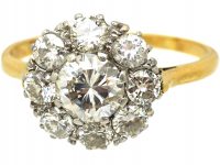 Early 20th Century 18ct Gold, Diamond Daisy Cluster Ring