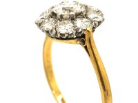 Early 20th Century 18ct Gold, Diamond Daisy Cluster Ring