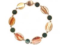 Georgian Gold, Bloodstone & Agate Bracelet