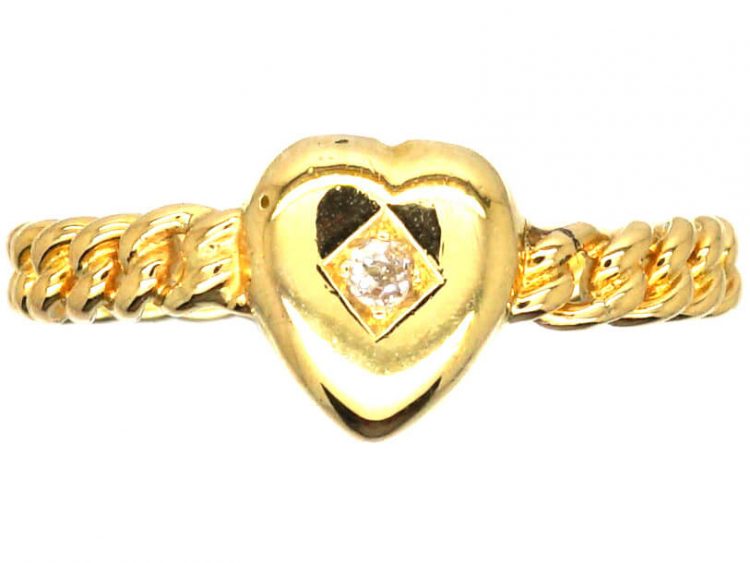 Simple Diamond Promise Ring Heart Shape - Darry Ring