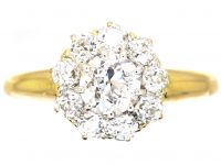 Edwardian 18ct Gold, Daisy Cluster Diamond Ring