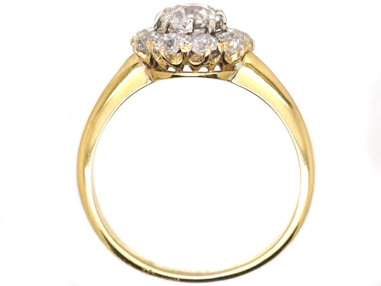 Edwardian 18ct Gold, Daisy Cluster Diamond Ring