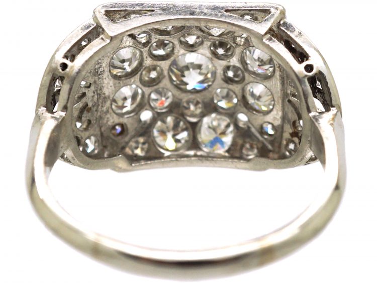 Early 20th Century Platinum & Diamond Ring with Maltese Cross Motif