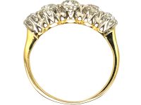 Edwardian 18ct Gold & Platinum Five Stone Diamond Ring