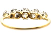 Edwardian 18ct Gold & Platinum Five Stone Diamond Ring