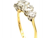 Edwardian 18ct Gold & Platinum Five Stone Diamond Ring