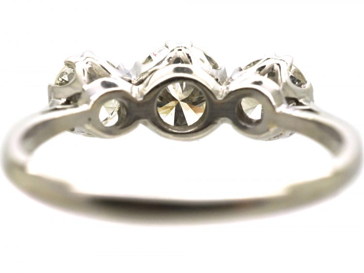 Early 20th Century, Platinum Three Stone Diamond Ring