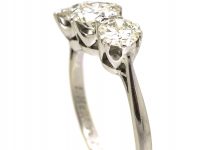 Early 20th Century, Platinum Three Stone Diamond Ring