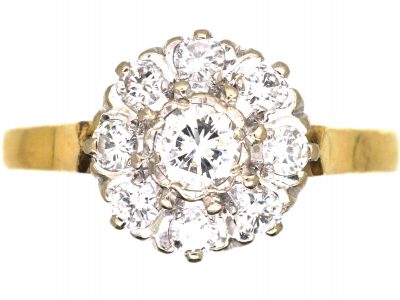 18ct Gold & Diamond Daisy Cluster Ring