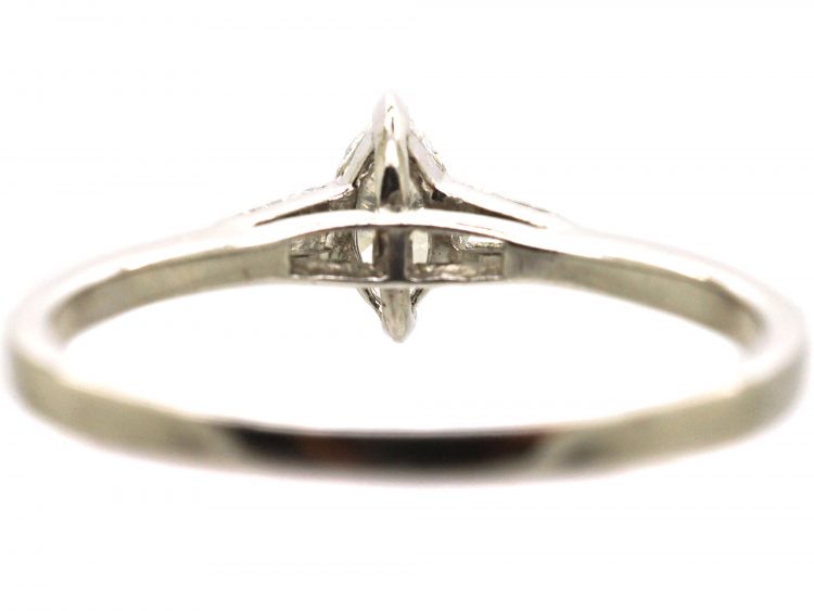 Platinum Ring set with a Marquise Diamond