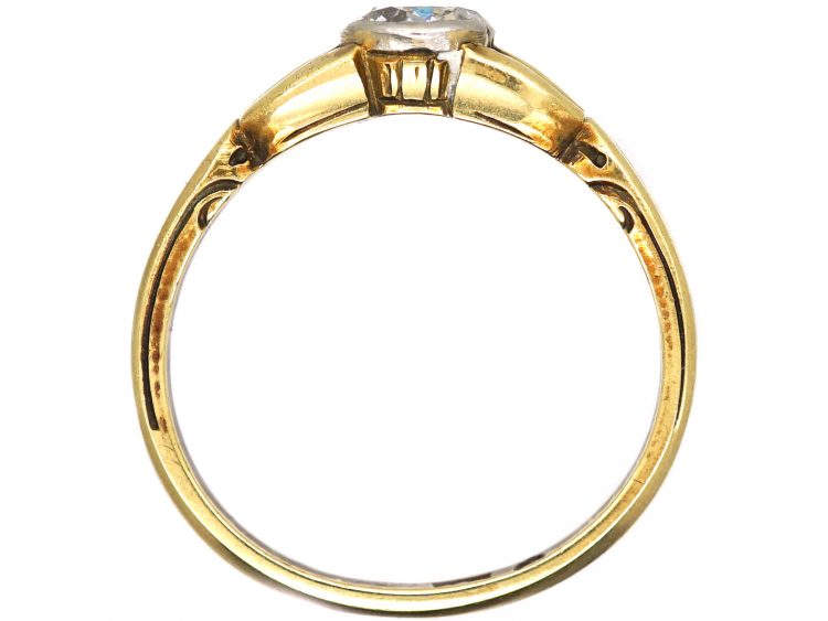 Art Deco 14ct Gold Ring set with a Diamond