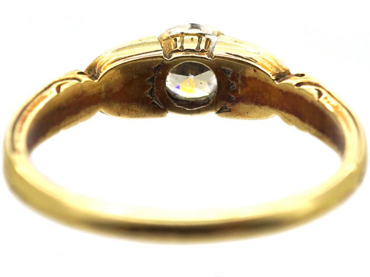 Art Deco 14ct Gold Ring set with a Diamond