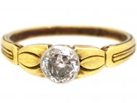 Art Deco 14ct Gold Ring set with a Diamond