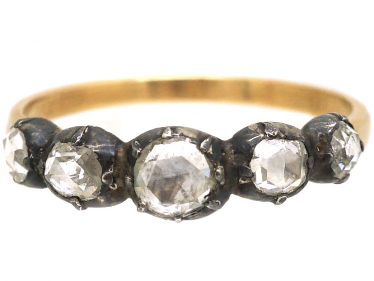 Georgian Five Stone Rose Diamond Ring