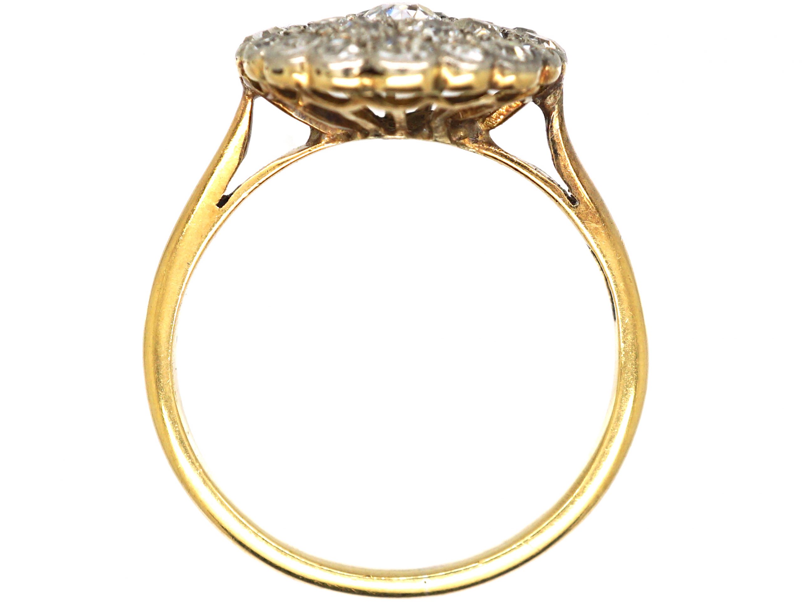 Edwardian 18ct Gold & Platinum Diamond Cluster Ring (139W) | The ...