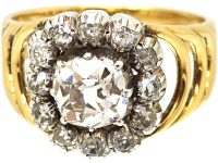 Georgian Diamond Cluster Ring