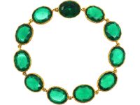 Georgian 18ct Gold & Green Paste Riviere that Converts to Two Bracelets