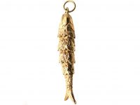 Mid 20th Century 9ct Gold Articulated Fish Pendant