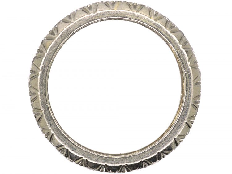 Art Deco French Platinum Eternity Ring set with Diamonds