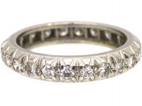 Art Deco French Platinum Eternity Ring set with Diamonds