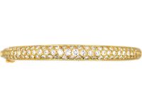 French 18ct Gold & Diamond Bangle