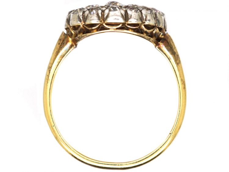 Victorian 18ct Gold Large Diamond Cluster Ring