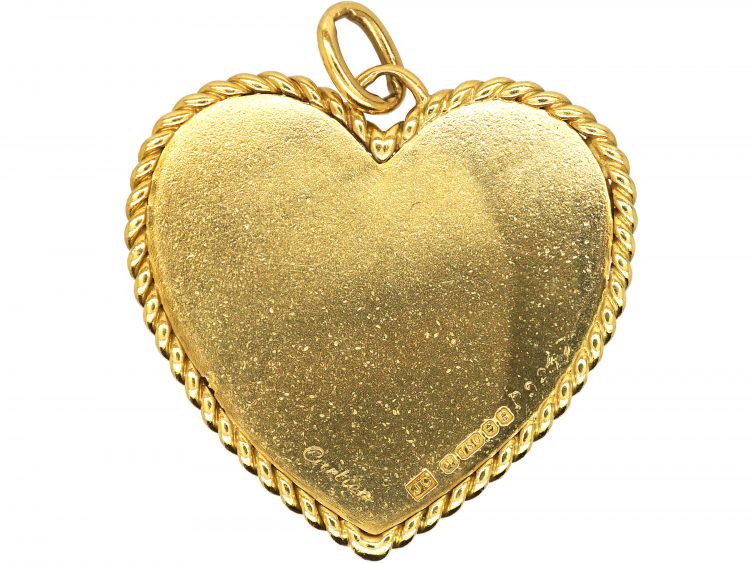 18ct Gold Heart Pendant by Cartier (196W) | The Antique Jewellery Company