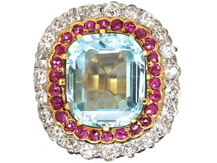 Buy | Golden American Diamond Ruby Adjustable Ring | B62-ZH29 | Cilory.com