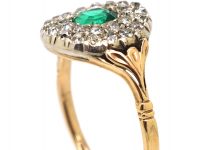Georgian Emerald & Diamond Cluster Ring