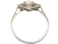Art Deco Platinum & Diamond Marquise Ring