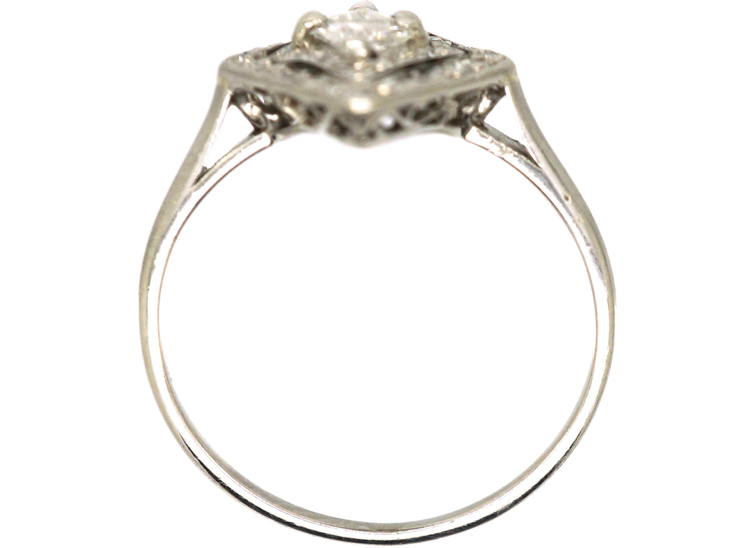 Art Deco Platinum & Diamond Marquise Ring (265W) | The Antique ...