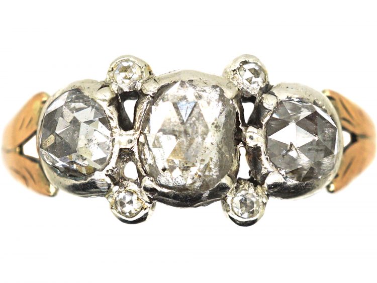 Georgian Rose Cut Diamond Ring with 2.82 cts of Diamonds | JewelConscious