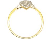 Edwardian 18ct Gold & Platinum Marquise Ring set with Diamonds