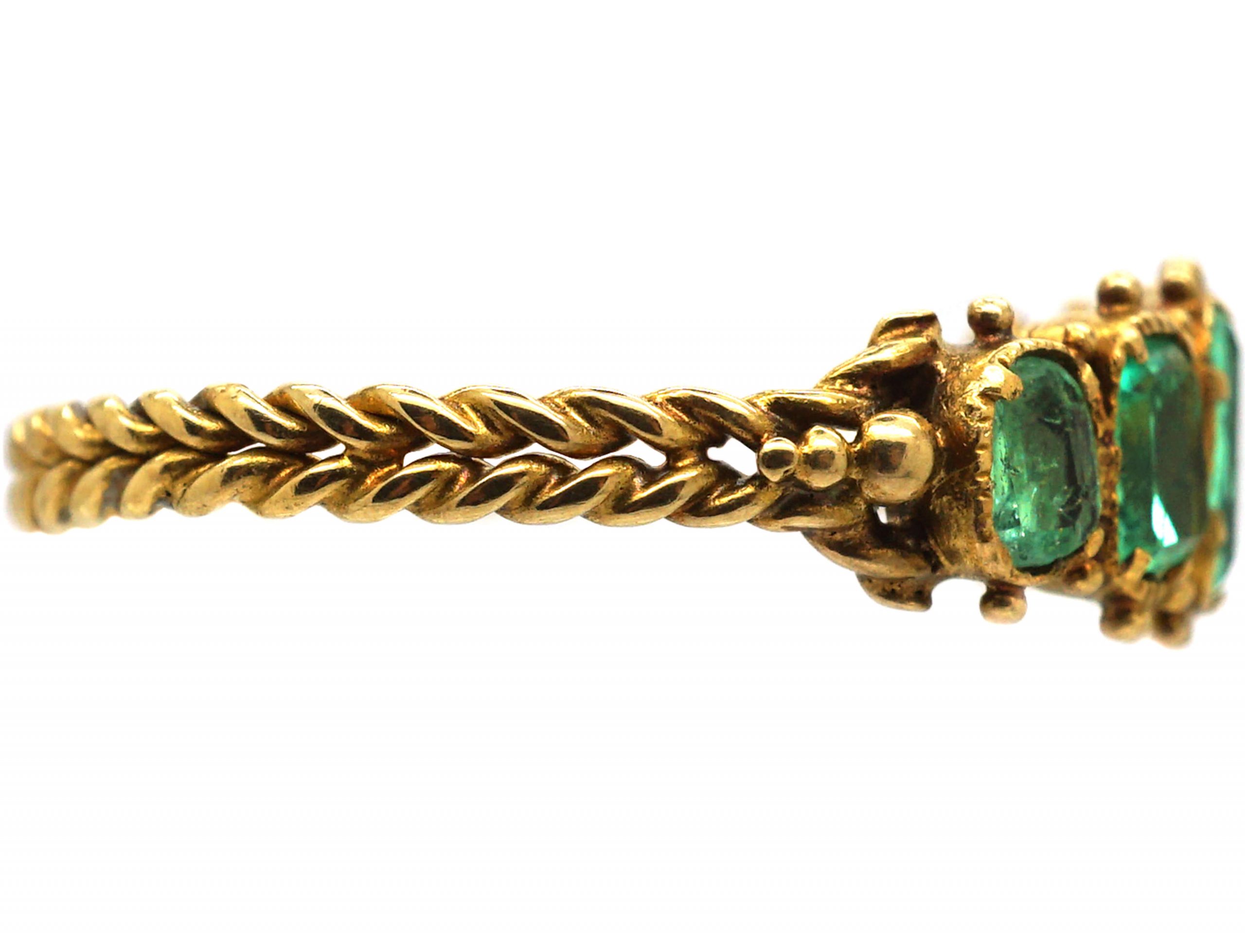 Regency Style Rings Regency 15ct Gold, Five Stone Emerald Ring (279W) | The Antique ...