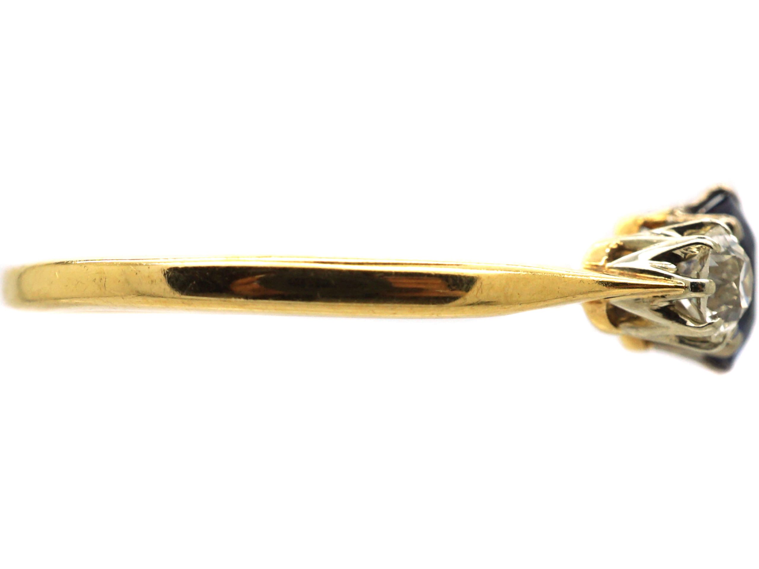 Edwardian 18ct Gold, Sapphire & Diamond Three Stone Ring (268W) | The ...